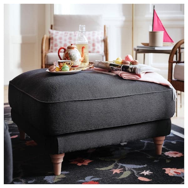Ikea ESSEBODA - Footstool, Knäbäck / birch anthracite ,