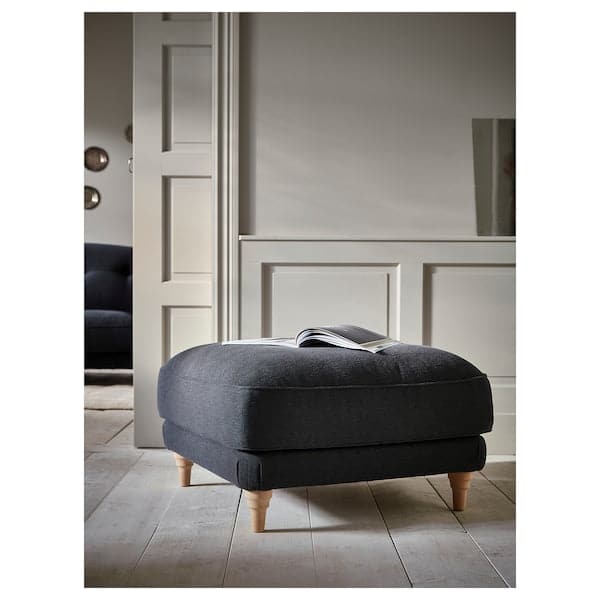 Ikea ESSEBODA - Footstool, Knäbäck / birch anthracite ,