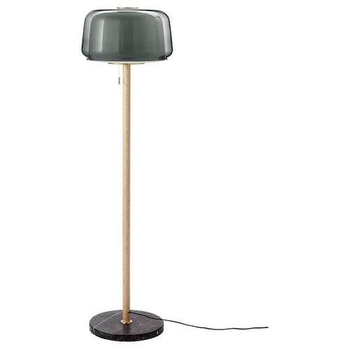 EVEDAL Floor lamp - marble/grey ,