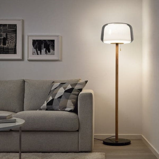 EVEDAL Floor lamp - marble/grey , - best price from Maltashopper.com 40358592