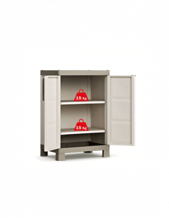 Bricocenter EXCELLENCE LOW CABINET 2 ADJUSTABLE SIDES - 65x45x97H BEIGE/TORTORA