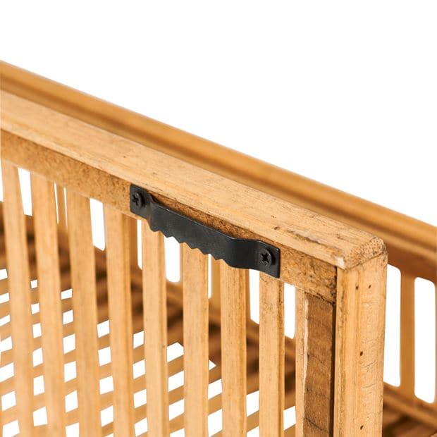 Casa LINOS Natural hanging shelf, H 15 x W 61 x D 15 cm