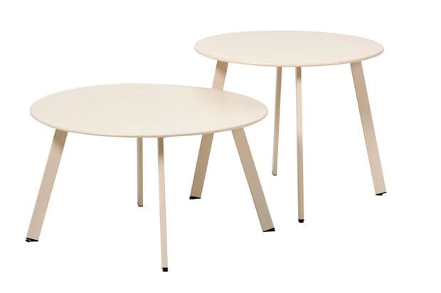 Casa NURIO Beige lounge table H 46 cm - Ø 60 cm