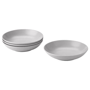 Ikea FÄRGKLAR - Deep plate, matt light grey, 23 cm