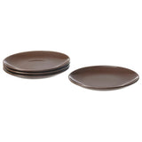 FÄRGKLAR side plate, glossy brown, 20 cm, 4 pack