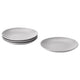 FÄRGKLAR side plate, matt light grey, 20 cm, 4 pack