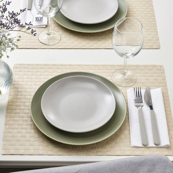 Ikea FÄRGKLAR - Side plate, matt light grey, 20 cm
