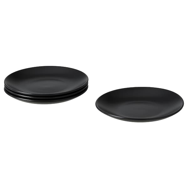 Ikea FÄRGKLAR - Side plate, matt dark grey, 20 cm