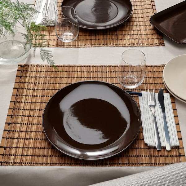 Ikea FÄRGKLAR - Plate, glossy brown, 26 cm