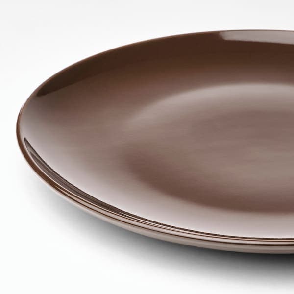 Ikea FÄRGKLAR - Plate, glossy brown, 26 cm