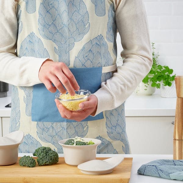 Ikea FÄRGKLAR - Pyrex dish with lid, beige gloss, 0.2 l price includes 2 pieces