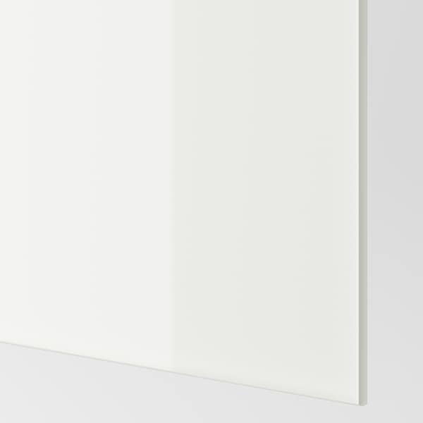Ikea FÄRVIK - 4 panels for sliding door frame, white glass, 75x236 cm