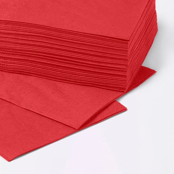 Ikea FANTASTISK - Paper napkin, red, 24x24 cm