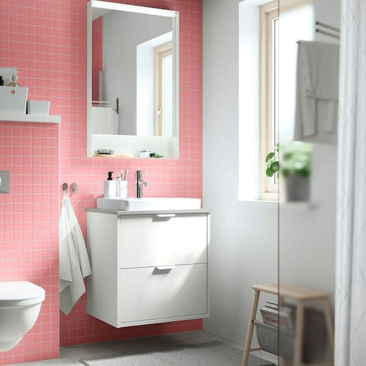 Ikea FAXÄLVEN - Mirror with built-in lighting, 60x95 cm