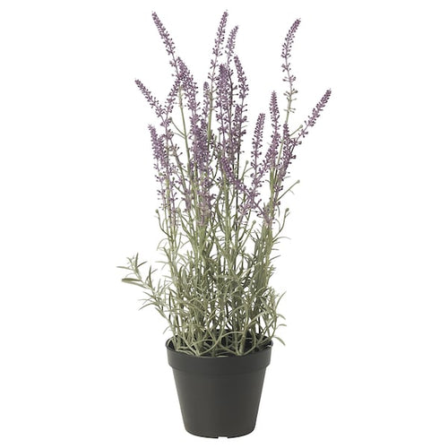 FEJKA - Artificial potted plant, in/outdoor/Lavender lilac, 12 cm