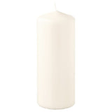 FENOMEN unscented pillar candle, natural, 14 cm 45 hr