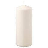 FENOMEN unscented pillar candle, natural, 19 cm 70 hr