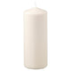 FENOMEN unscented pillar candle, natural, 19 cm 70 hr