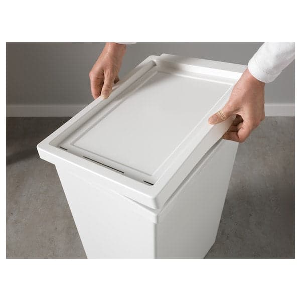 Ikea FILUR - Bin with lid, white, 42 l