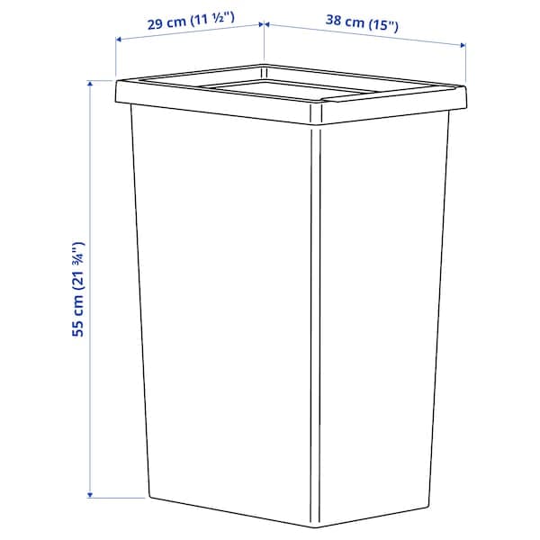 Ikea FILUR - Bin with lid, white, 42 l