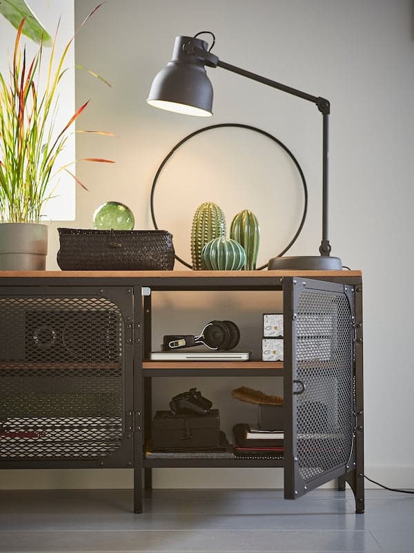 Ikea FJÄLLBO - TV storage combination, black, 250x36x95 cm