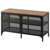 FJÄLLBO TV bench, black, 100x36x54 cm