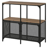 FJÄLLBO shelving unit, black, 100x95 cm