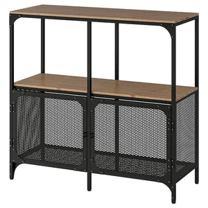 Ikea FJÄLLBO - Shelving unit, black, 100x95 cm