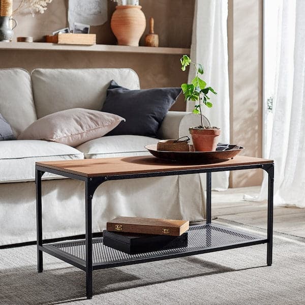 Ikea FJÄLLBO - Coffee table, black, 90x46 cm