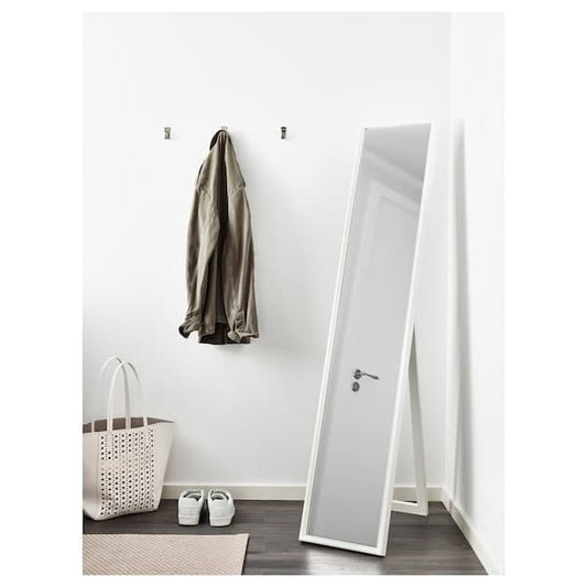 Ikea FLAKNAN - Freestanding mirror, white, 30x150 cm