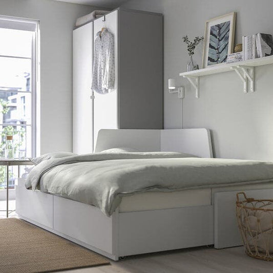 FLEKKE Day-bed / 2 drawers / 2 mattresses, white / Ågotnes firm,80x200 cm - best price from Maltashopper.com 89495936