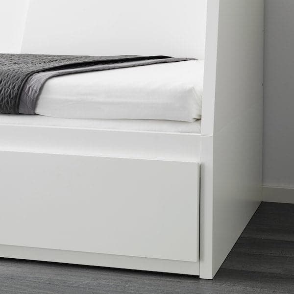 Ikea FLEKKE - Day-bed frame with 2 drawers, white, 80x200 cm