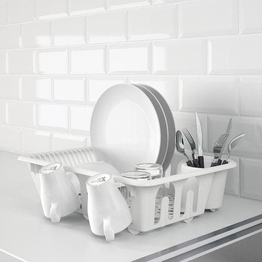 FLUNDRA - Dish drainer, white - best price from Maltashopper.com 40176950