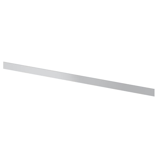 Ikea FÖRBÄTTRA - Cover strip and fittings, stainless steel colour, 59.7x2.2 cm