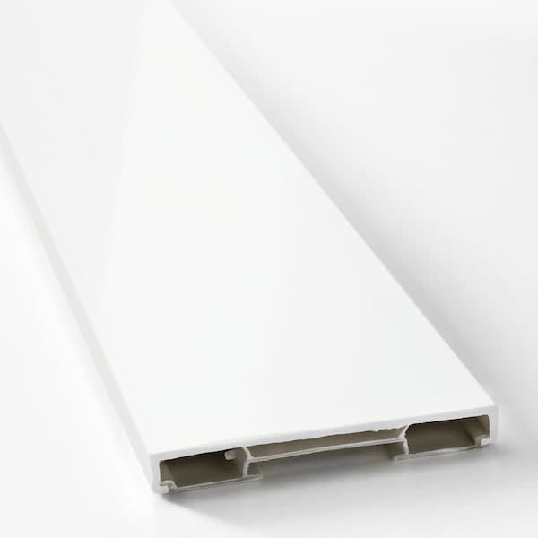 Ikea FÖRBÄTTRA - Plinth, high-gloss white, 220x8 cm