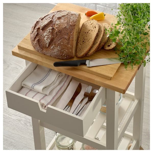 Ikea FÖRHÖJA Trolley - birch/white 50x43 cm , 53x43 cm