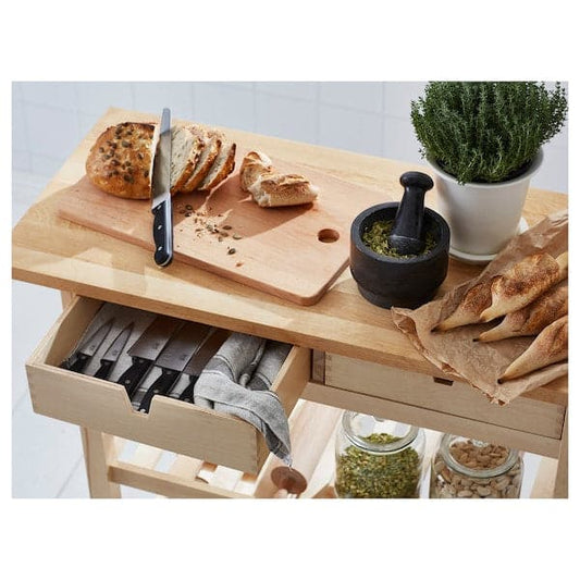 Ikea FÖRHÖJA - Kitchen trolley, birch, 100x43 cm