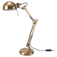 FORSÅ work lamp, brass-colour, 12 cm