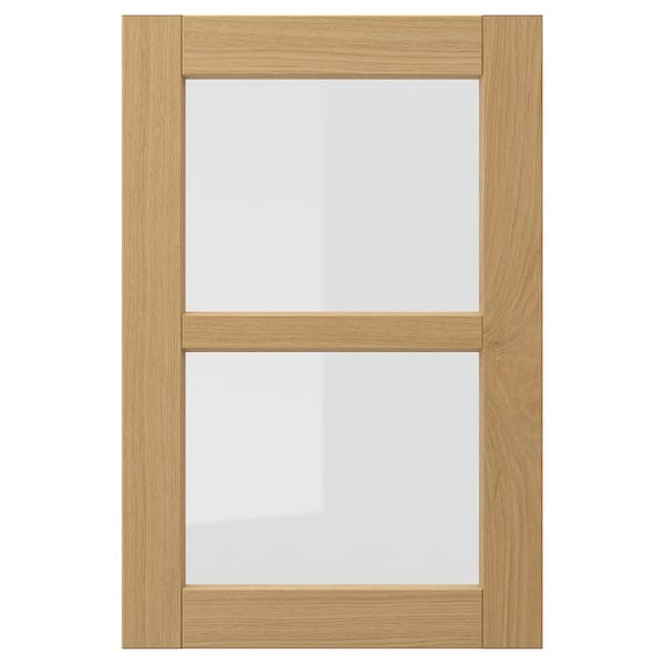 FORSBACKA glass door, oak, 40x59.7 cm