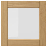 FORSBACKA glass door, oak, 40x40 cm