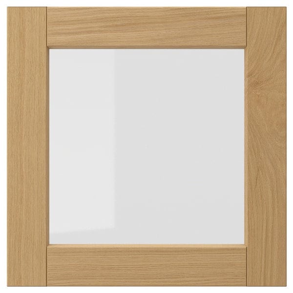 FORSBACKA glass door, oak, 40x40 cm