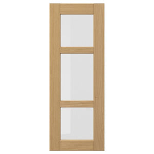 FORSBACKA - Glass door, oak, 30x80 cm - best price from Maltashopper.com 70565255