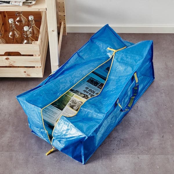 Ikea FRAKTA - Trunk for trolley, blue , 73x35x30 cm 76 l
