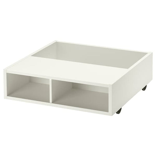 FREDVANG - Underbed storage/bedside table, white, 59x56 cm