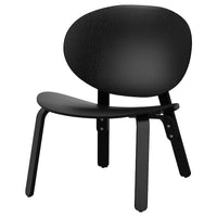 FRÖSET easy chair, black stained oak veneer, 59x74x57 cm