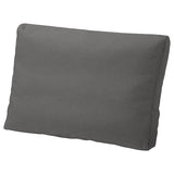 FRÖSÖN cover for back cushion, outdoor dark grey, 62x44 cm