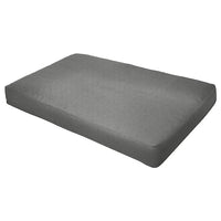 FRÖSÖN cover for seat cushion, dark grey outdoor, 124x62 cm