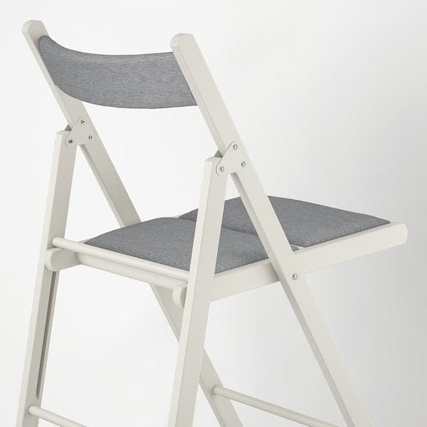 Ikea FRÖSVI - Folding chair, white/Knisa light grey ,