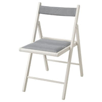 FRÖSVI folding chair, white/Knisa light grey, 43x78x49 cm