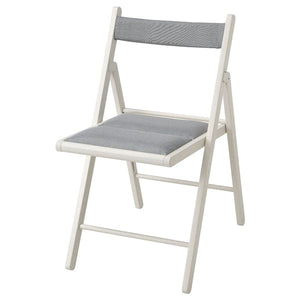 Ikea FRÖSVI - Folding chair, white/Knisa light grey ,